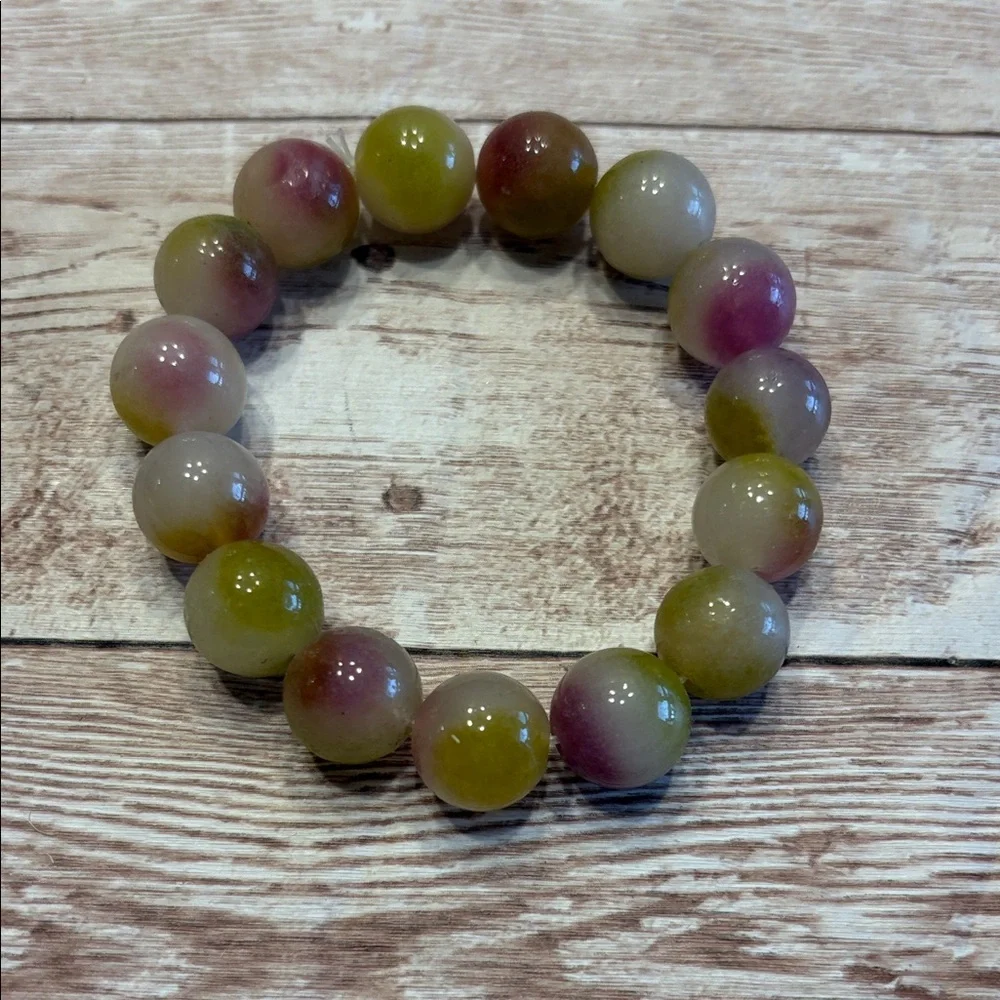 Yanyuan Agate Elastic Band Beaded Bracelet